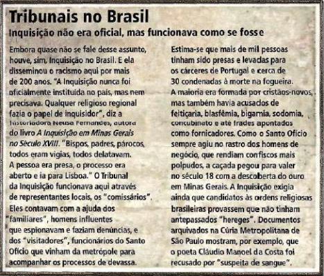 Inquisição no Brasil Inquisição no Brasil
