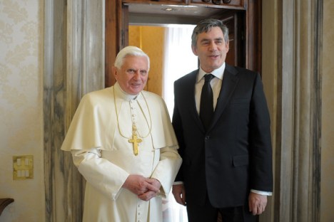 Papa e Gordon Brown