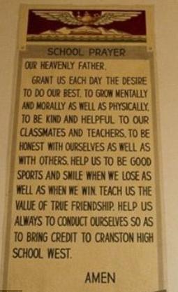 oracão em escola americana