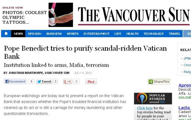 Banco ligado a mafia armas