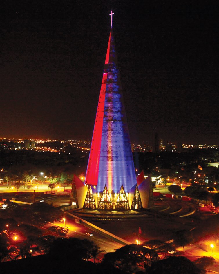 Catedral de Maringá nova iluminação
