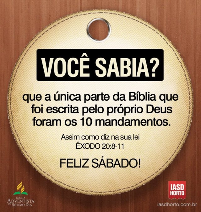 feliz sabado 10 mandamentos