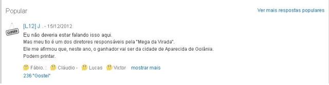 fraude mega sena indicio