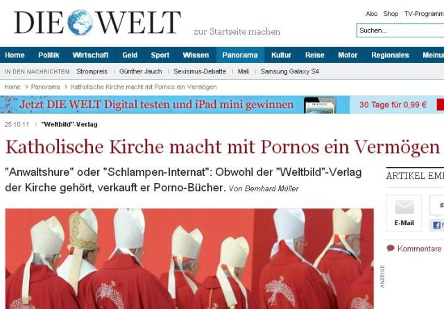 igreja católica no ramo da pornografia