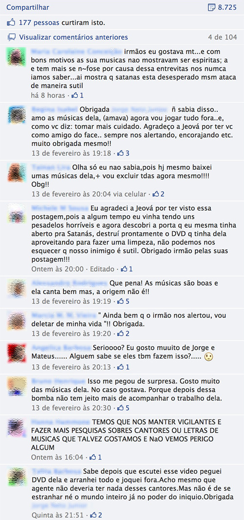 depoimentos contra espiritismo