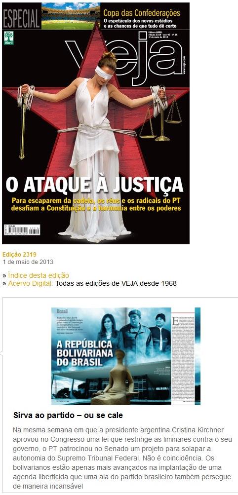 veja ataque a justiça