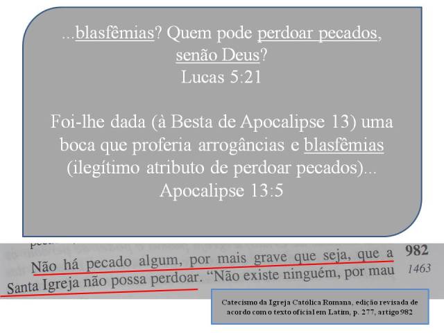 igreja catolica blasfemias