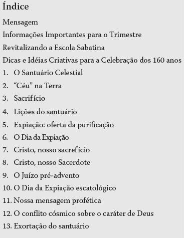 santuario celeste estudo