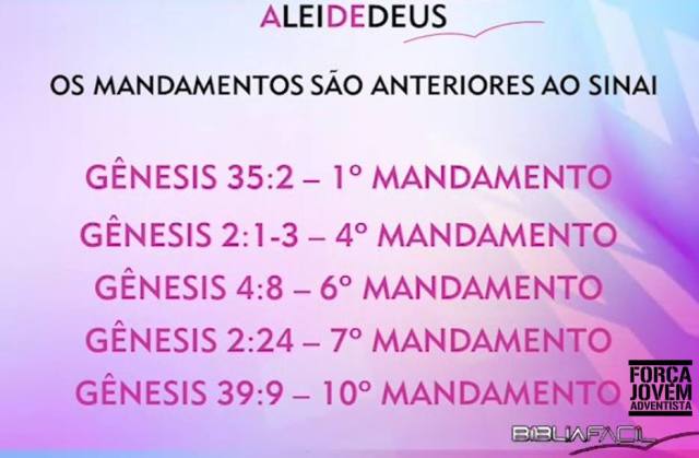 lei de deus antes do sinai