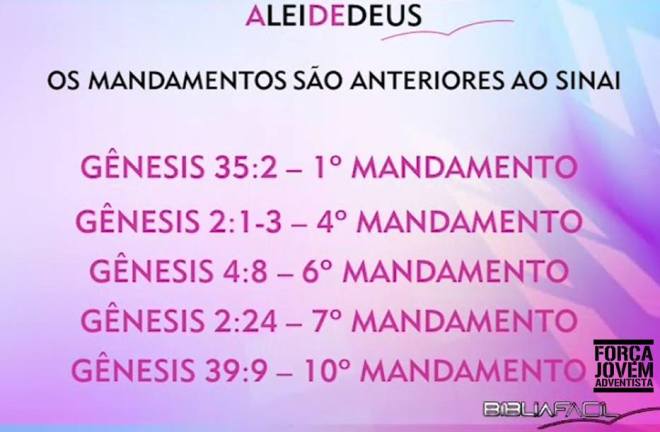 lei de deus antes do sinai