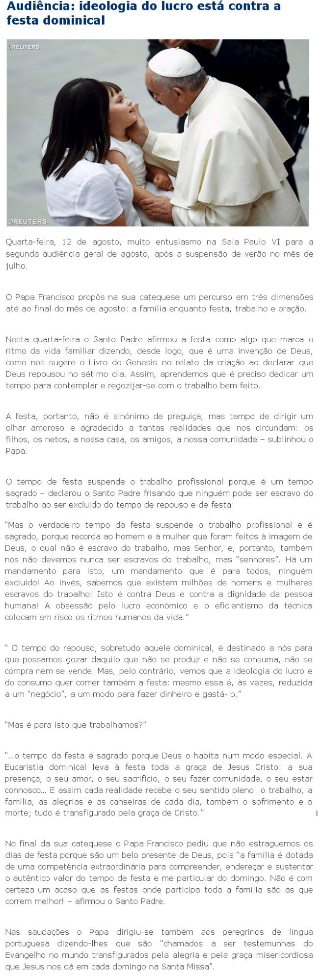 anticristo papa francisco domingo