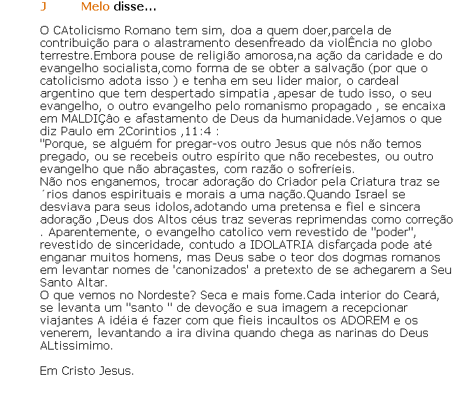 catolicismo propaga violencia