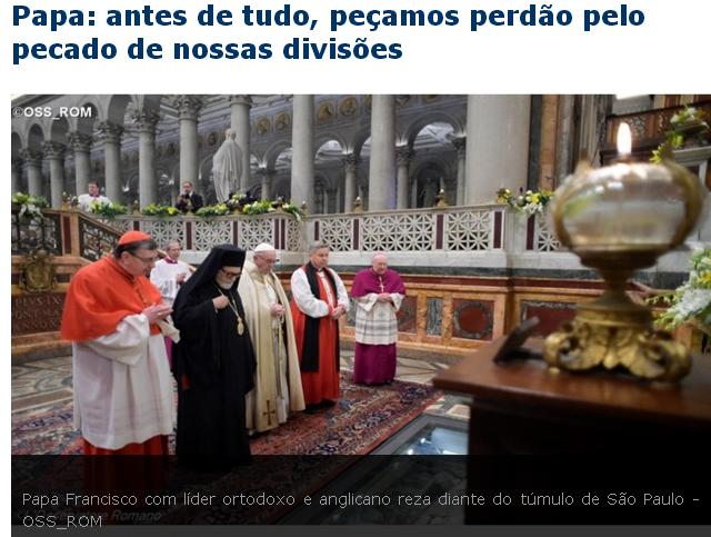 anticristo papa divisao ecumenismo